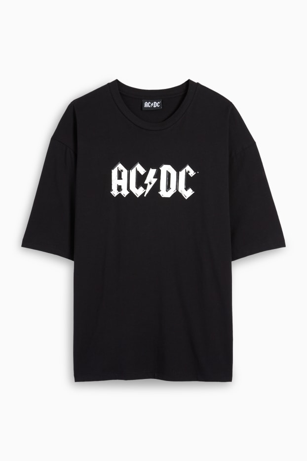 Men - Oversized T shirt - AC/DC - black