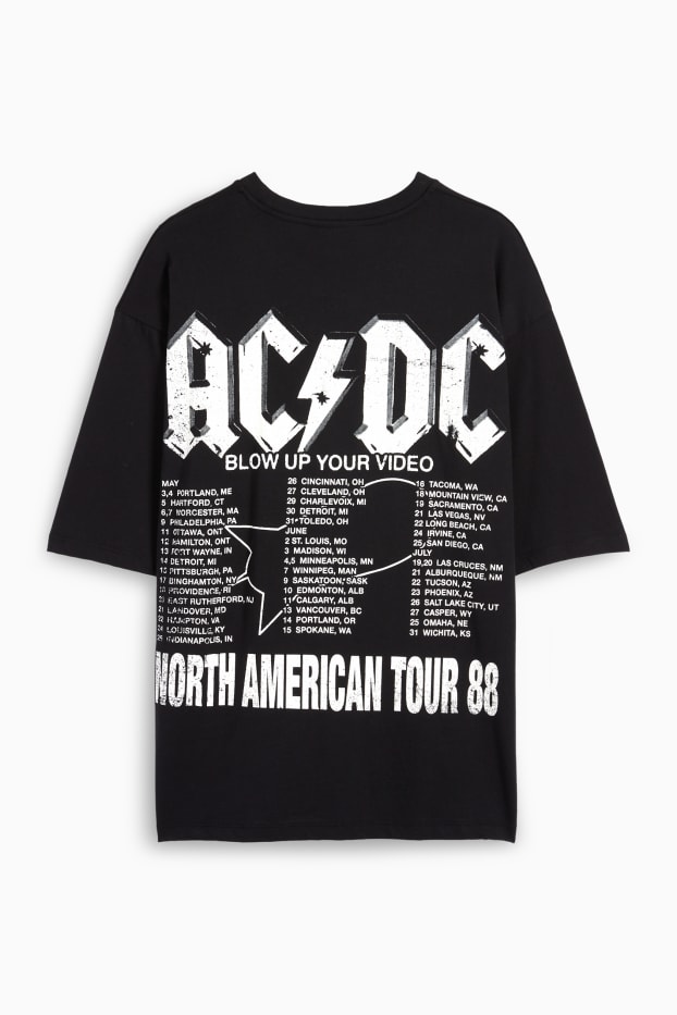 Men - Oversized T shirt - AC/DC - black