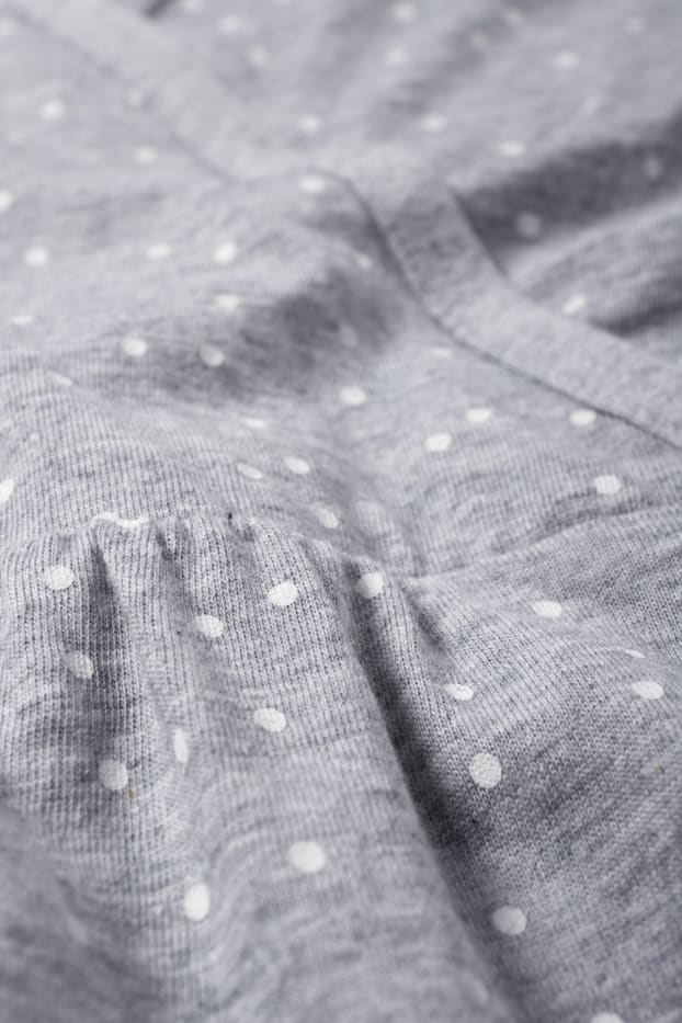Femmes - Chemise de nuit d’allaitement - à pois - gris clair chiné