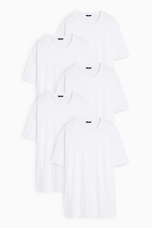 Uomo - Confezione da 5 - t-shirt - bianco