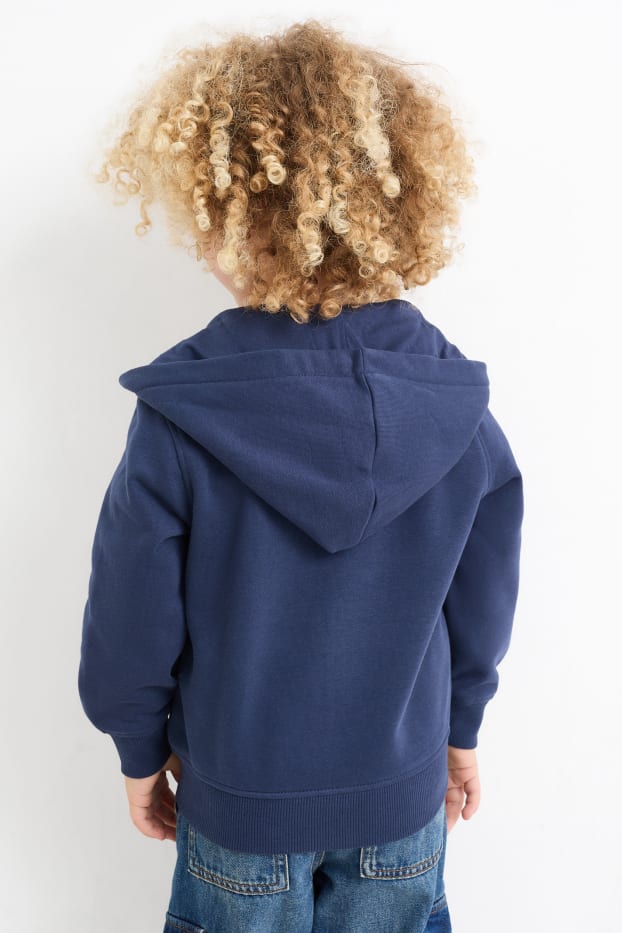 Kinderen: jongens - Sweatvest met capuchon - donkerblauw
