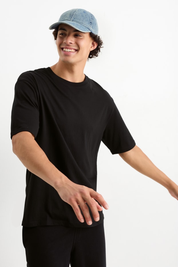 Hommes - T-shirt surdimensionné - noir