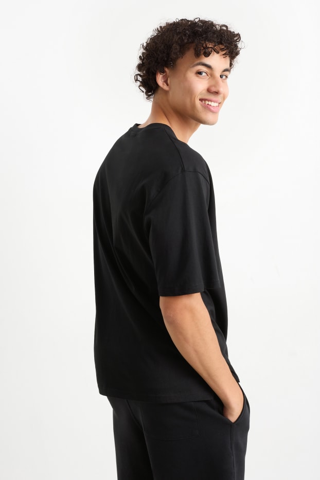 Hommes - T-shirt surdimensionné - noir