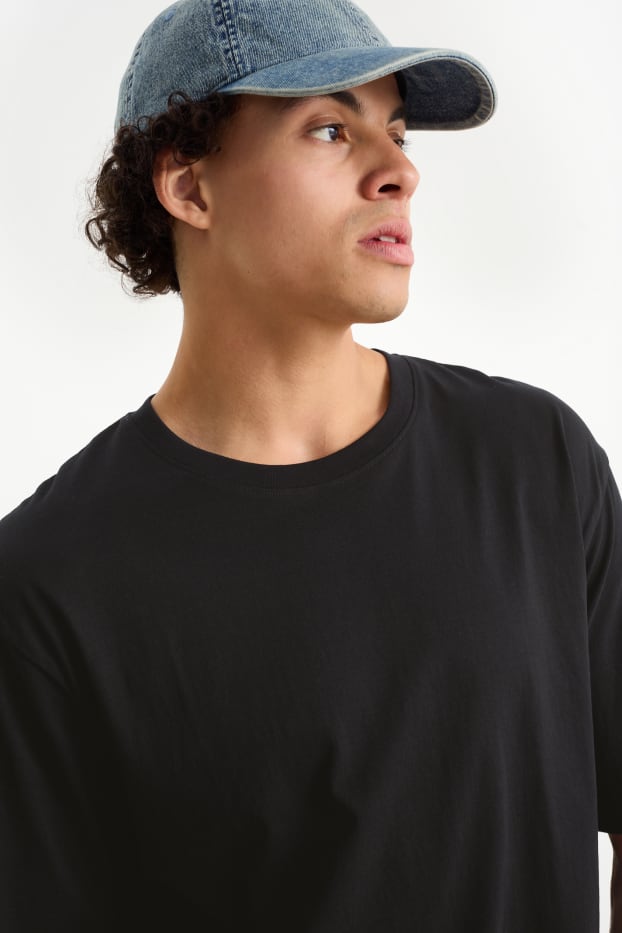 Hommes - T-shirt surdimensionné - noir