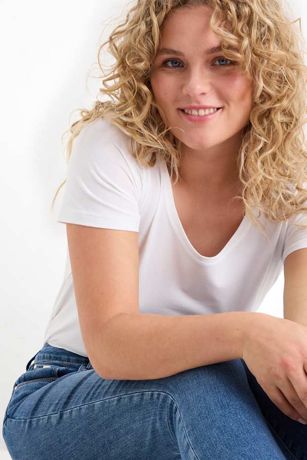 Dames - Set van 3 - T-shirt - wit