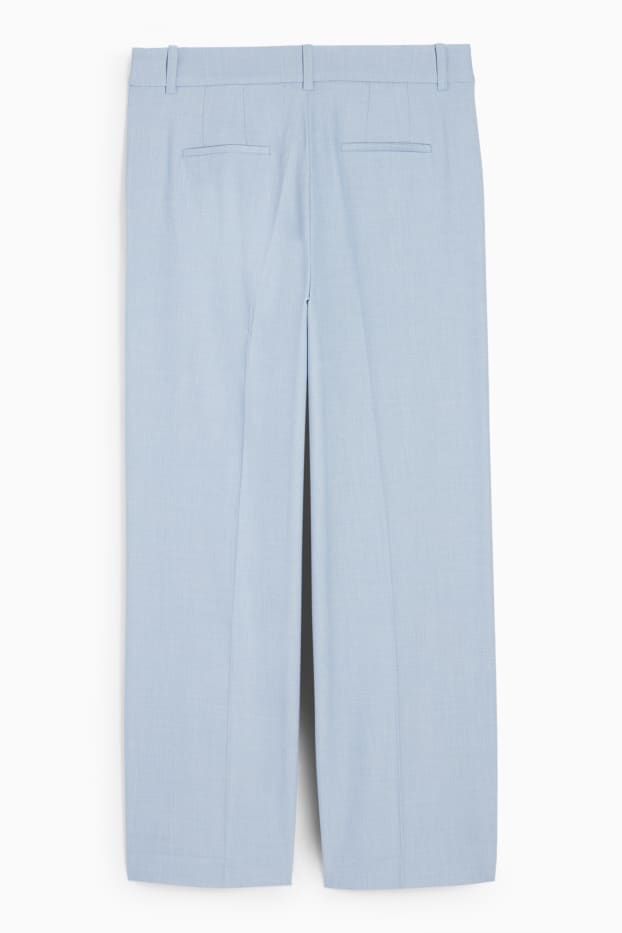 Dona - Pantalons formals - mid waist - wide leg - Mix & Match - blau clar