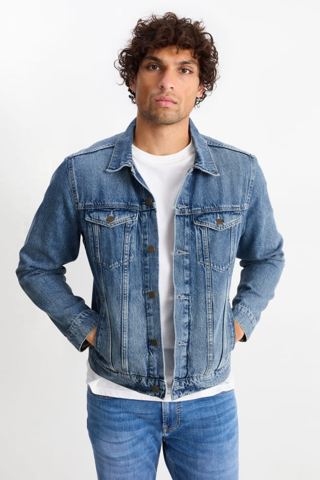 Bărbați - Jachetă din denim - denim-albastru