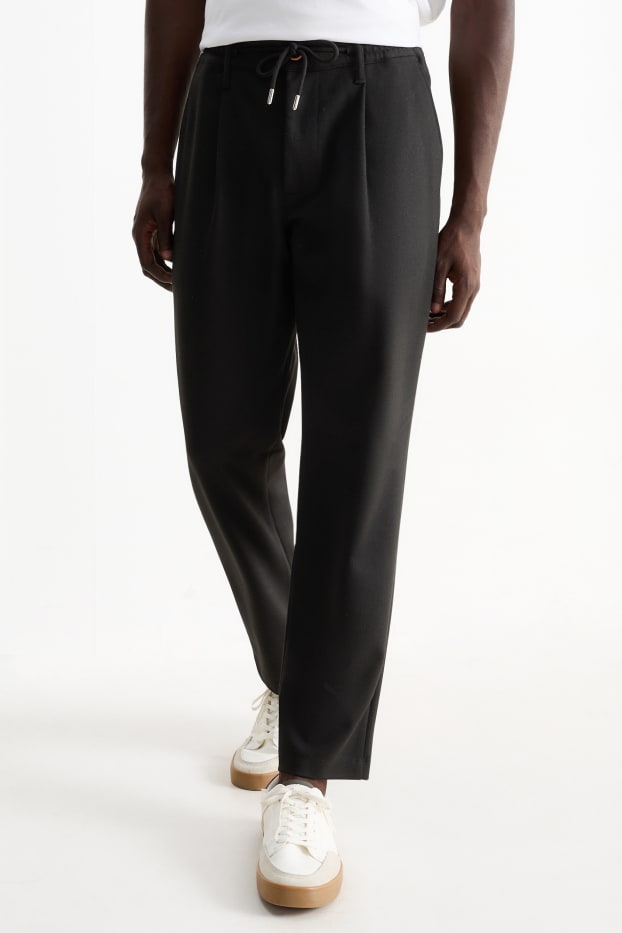 Heren - Chino - tapered fit - zwart