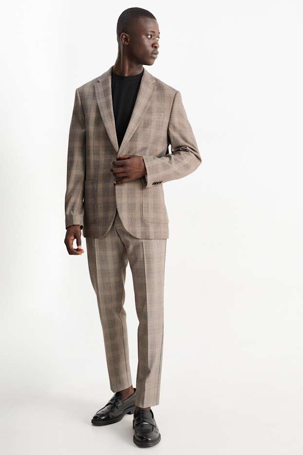 Men - Mix-and-match trousers - slim fit - Flex - brown