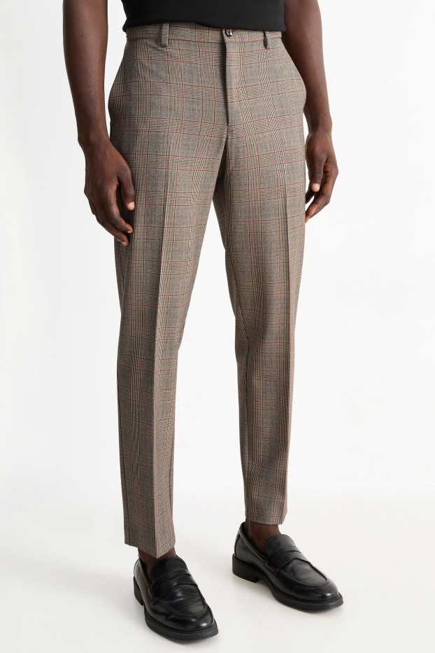 Men - Mix-and-match trousers - slim fit - Flex - brown