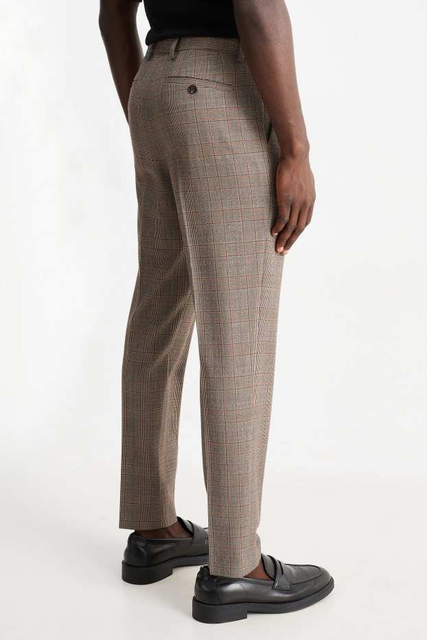 Men - Mix-and-match trousers - slim fit - Flex - brown