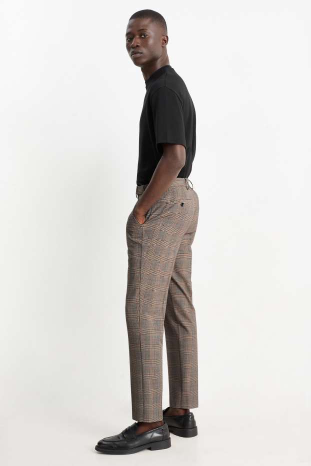 Men - Mix-and-match trousers - slim fit - Flex - brown
