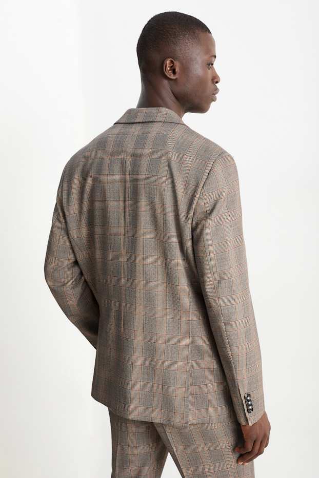 Men - Mix & match tailored jacket - slim fit - Flex - brown