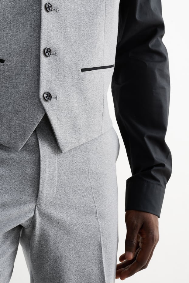 Herren - Baukasten-Weste - Slim Fit - Flex - LYCRA® - grau