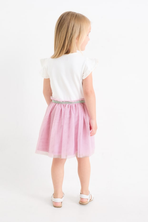 Enfants filles - Barbie - robe - blanc