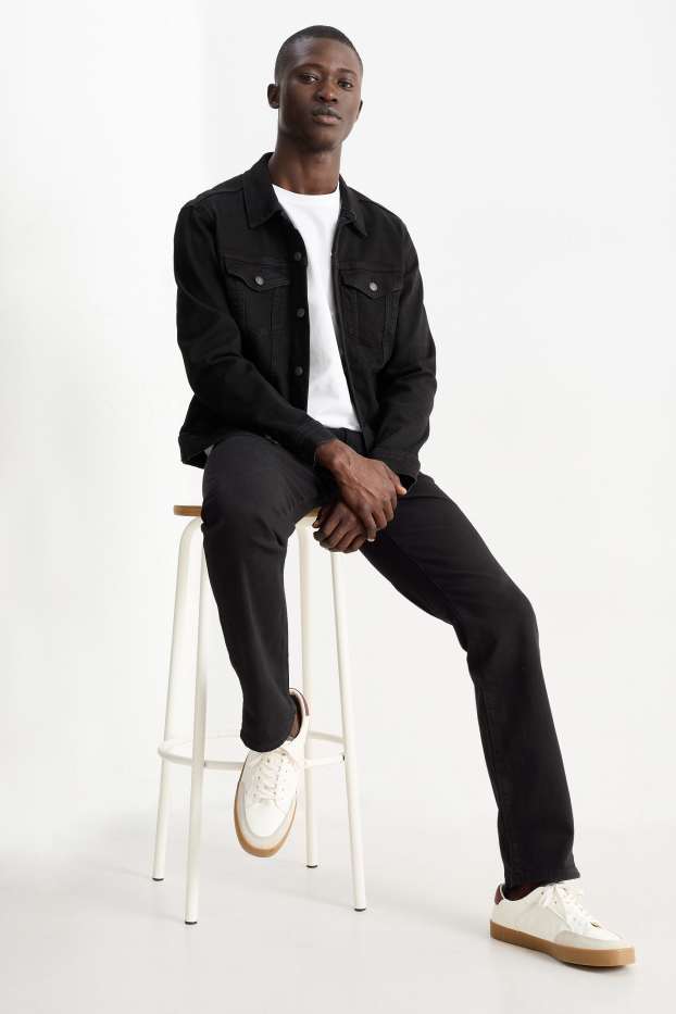 Bărbați - Straight jeans - LYCRA® - negru