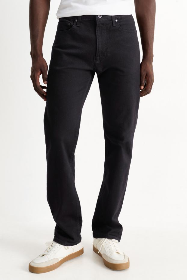 Bărbați - Straight jeans - LYCRA® - negru