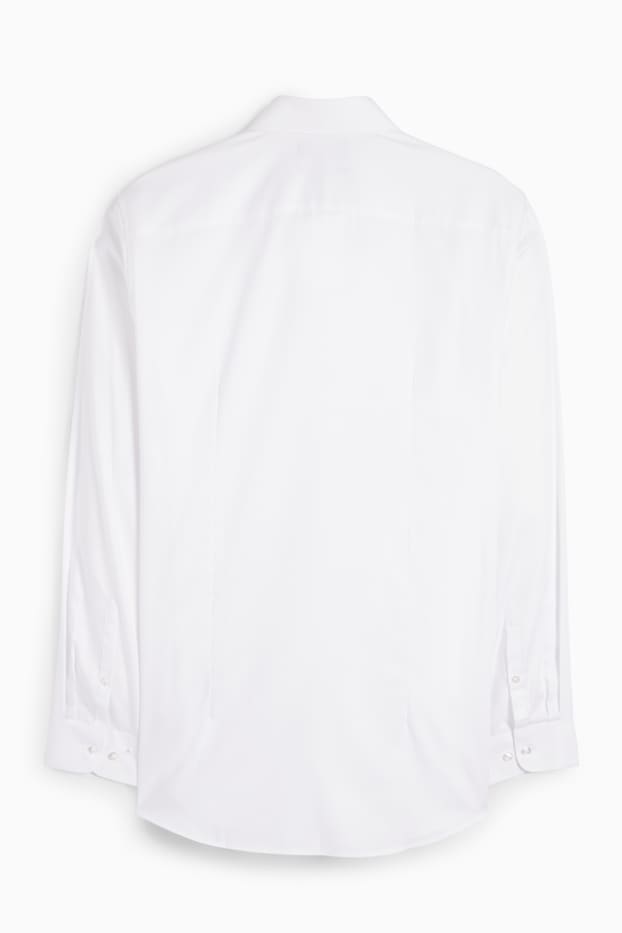 Heren - Business-overhemd - slim fit - cut away - gemakkelijk te strijken - wit