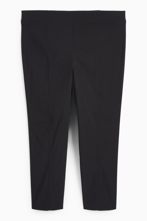 Damen - Stoffhose - High Waist - Straight Fit - LYCRA® - schwarz