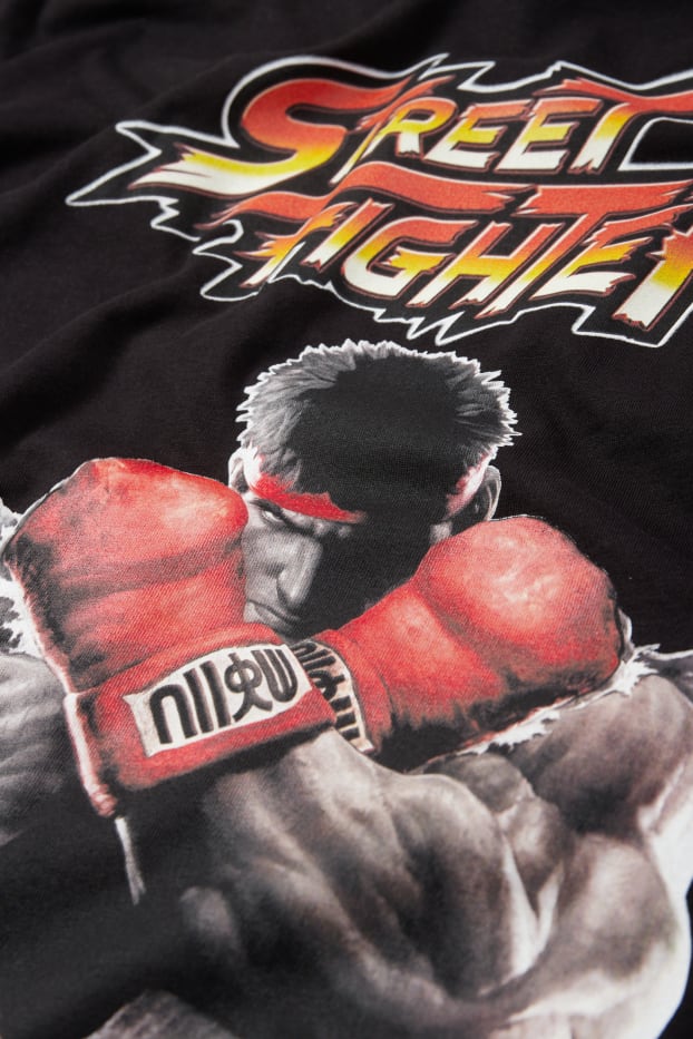 Kinderen: jongens - Street Fighter - T-shirt - zwart