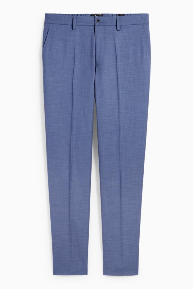 Hommes - Pantalon de costume - regular fit - Flex - bleu