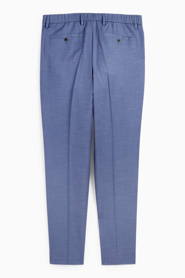 Hommes - Pantalon de costume - regular fit - Flex - bleu