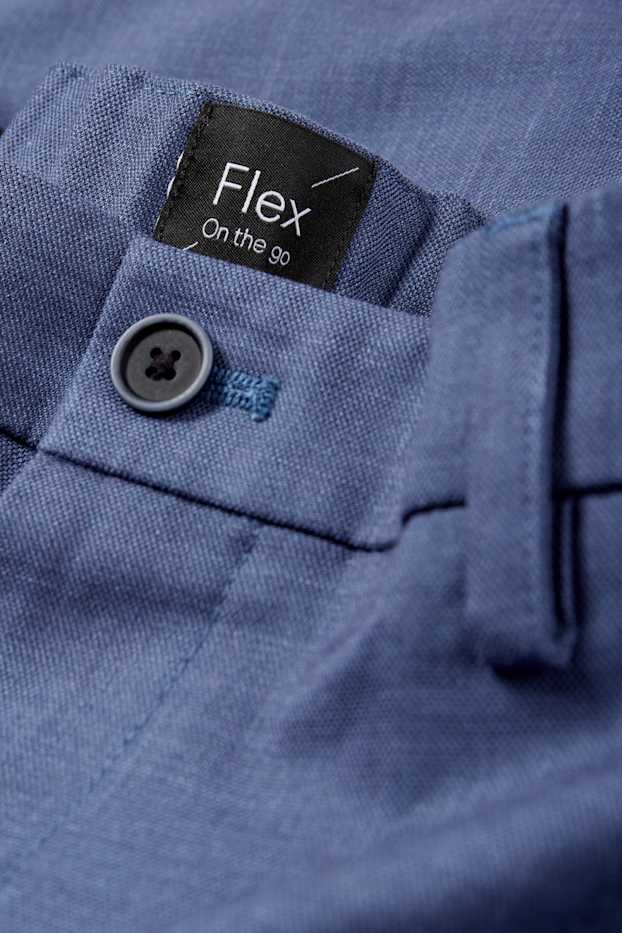 Hommes - Pantalon de costume - regular fit - Flex - bleu
