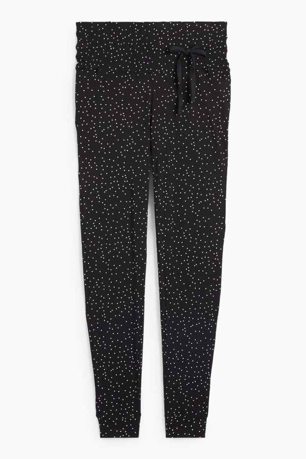 Femei - Pantaloni de pijama gravide - cu buline - negru