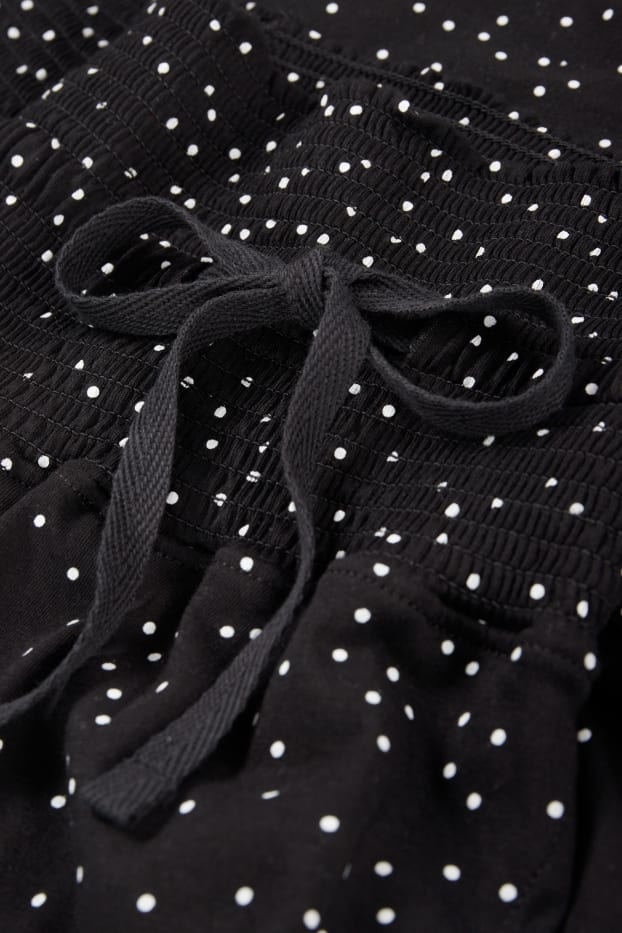 Femei - Pantaloni de pijama gravide - cu buline - negru