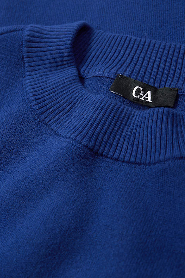Femmes - Pullover court - bleu foncé