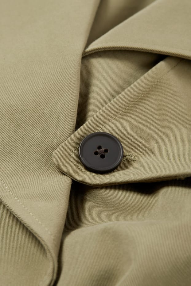 Dames - Korte trenchcoat - groen