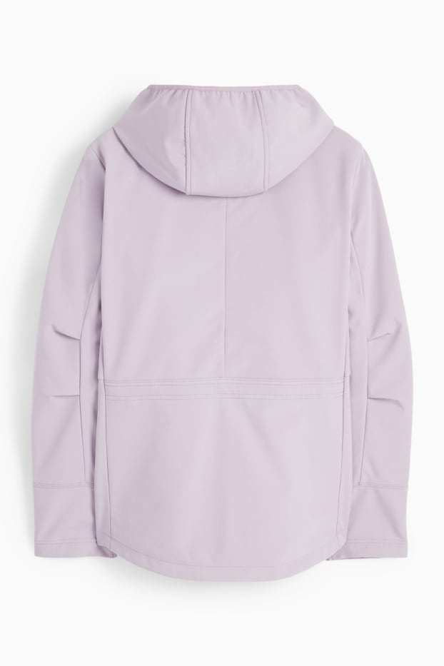 Dona - Jaqueta softshell amb caputxa - impermeable - 4 Way Stretch - violeta clar