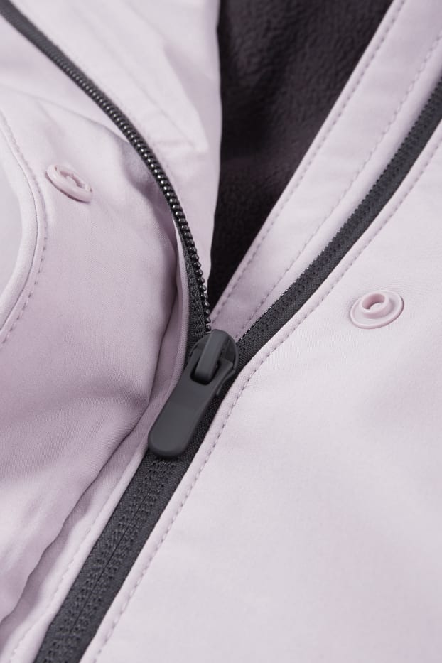 Dona - Jaqueta softshell amb caputxa - impermeable - 4 Way Stretch - violeta clar