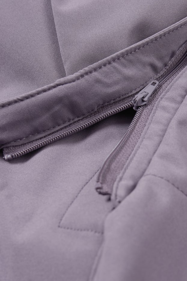 Mujer - Abrigo softshell con capucha - impermeable - 4 Way Stretch - violeta