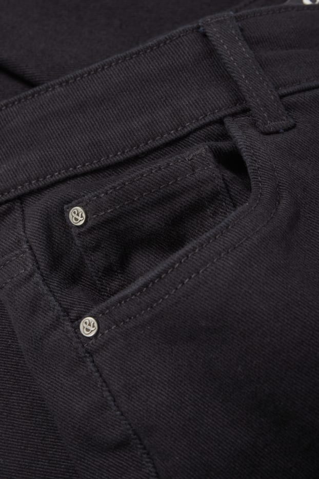 Dona - Pantalons de tela - high waist - slim fit - negre
