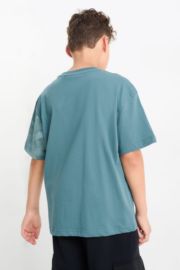 Kinder Jungen - Kurzarmshirt - petrol