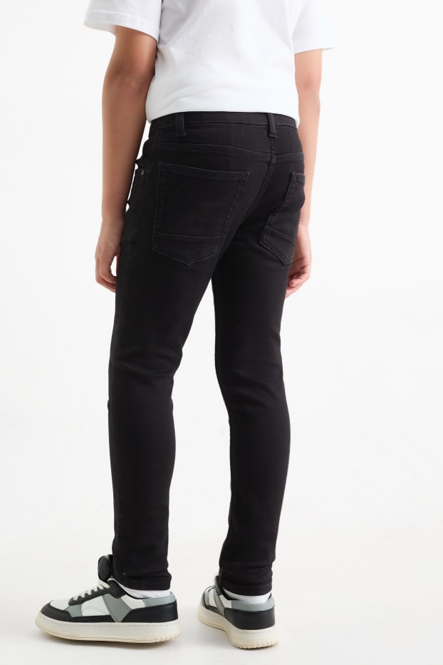 Kinder Buben - Skinny Jeans - Jog Denim - dunkeljeansgrau