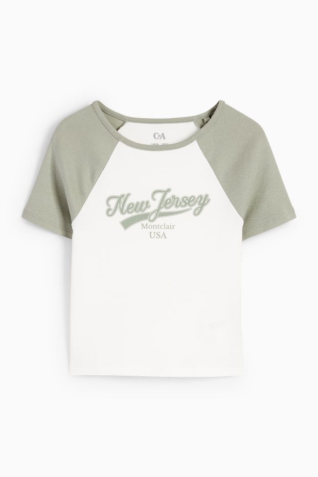 Children Girls - New Jersey - short sleeve T-shirt - light green