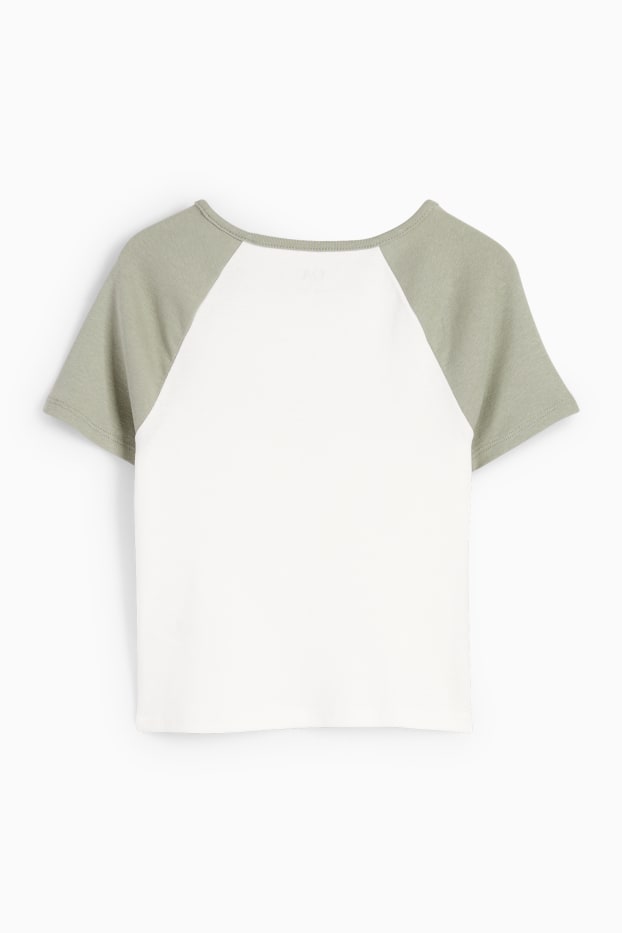 Children Girls - New Jersey - short sleeve T-shirt - light green