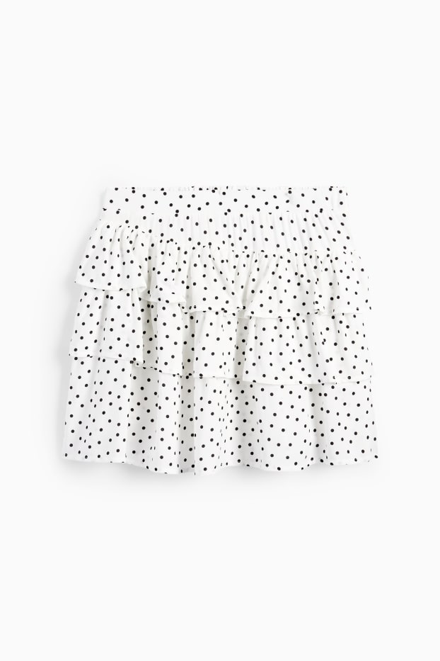 Dona - Minifaldilla - de piquets - blanc