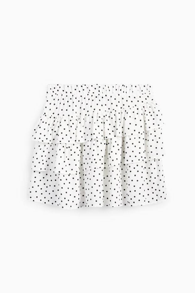 Dona - Minifaldilla - de piquets - blanc