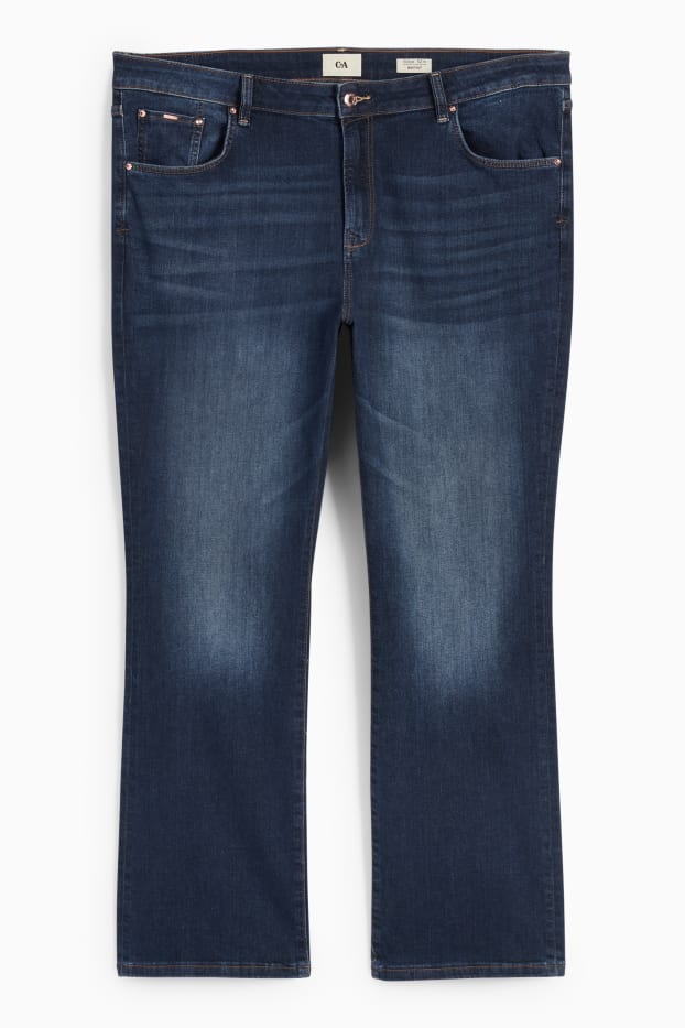 Dames - Bootcut jeans - mid waist - jeansdonkerblauw
