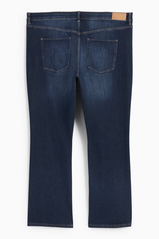 Dames - Bootcut jeans - mid waist - jeansdonkerblauw