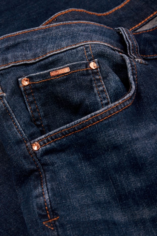 Dames - Bootcut jeans - mid waist - jeansdonkerblauw