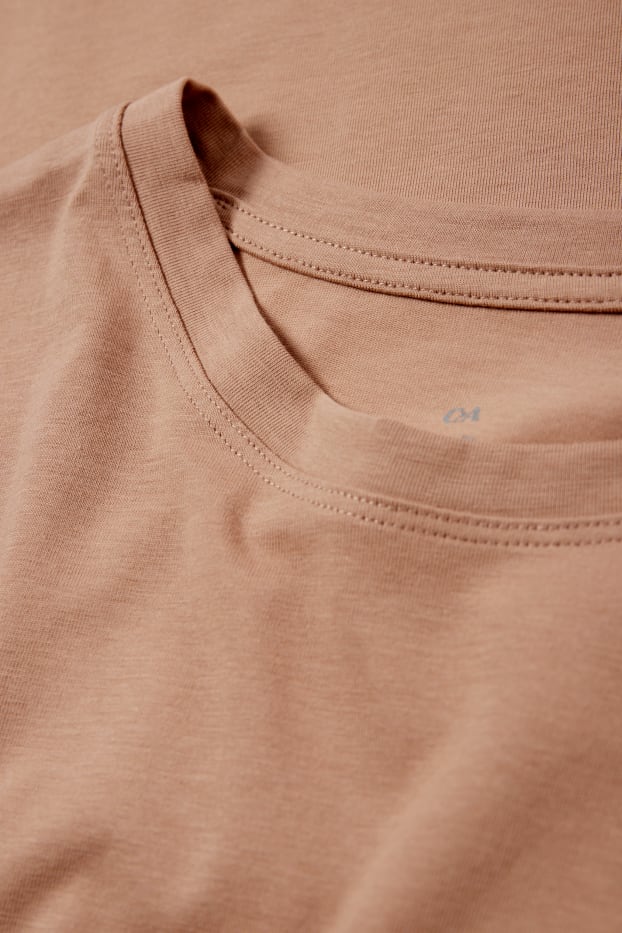 Donna - Maglia a maniche lunghe basic - marrone