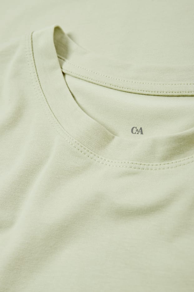 Donna - Maglia a maniche lunghe basic - verde chiaro