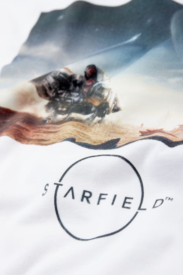 Děti - chlapci - Starfield - tričko s krátkým rukávem - bílá