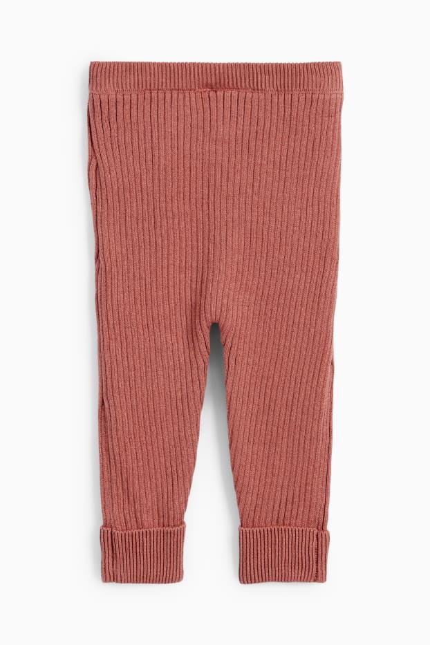 Unisexe - Pantalon en maille pour bébé - marron
