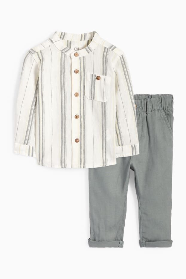 Miminka - chlapci - Outfit pro miminka - 2dílný - zelená