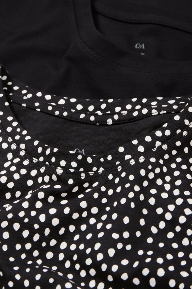 Femmes - Lot de 2 - haut à manches longues  - noir